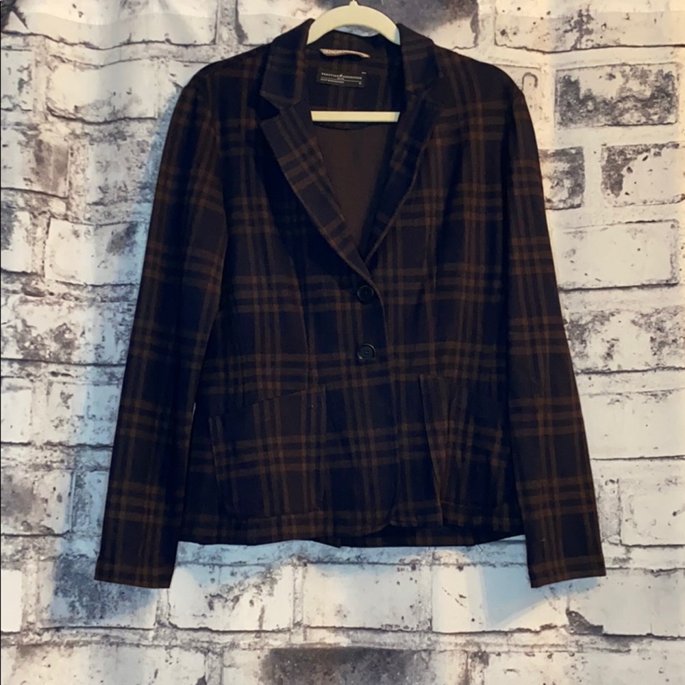 Peruvian Collection- Navy/Brown Jacket - image 1